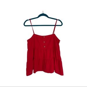 Paper Crane Red Sleeveless Top
